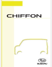 SUBARU CHIFFON 2022 2023 2024 OWNERS MANUAL IN ENGLISH